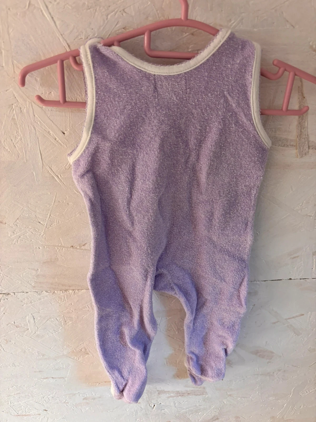 Vintage Purple Terry Sleepsuit / Romper – Petit Bateau – 6 Months (67 cm) – photo 8